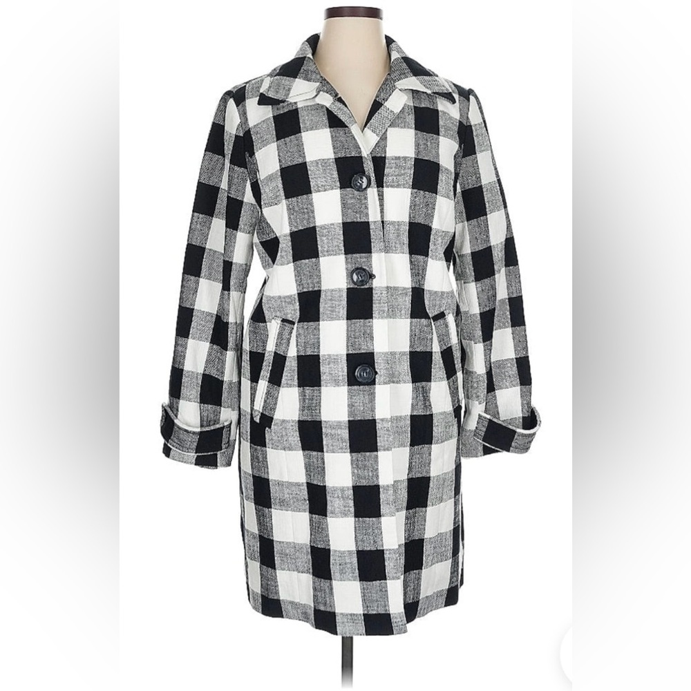 Talbots Black and White Trench Coat